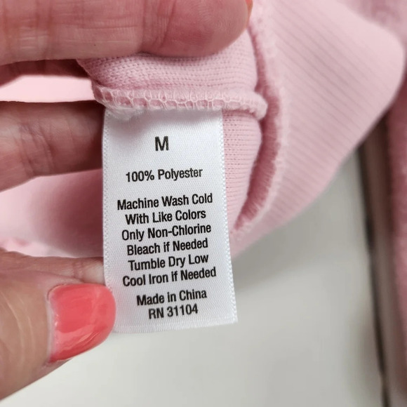 Zelos Pink & Rust Half Zip Jacket Size Medium Academic Sherpa Pullover NEW - Picture 8 of 11